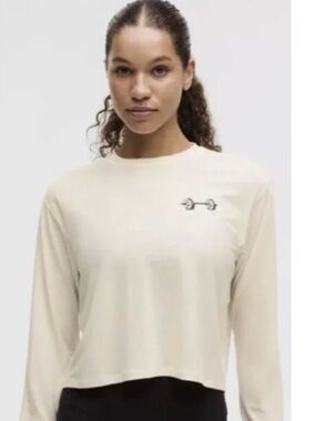 lululemon Jersey training long sleeve Barbell Baddie -  Cream - SOLD OUT!!
